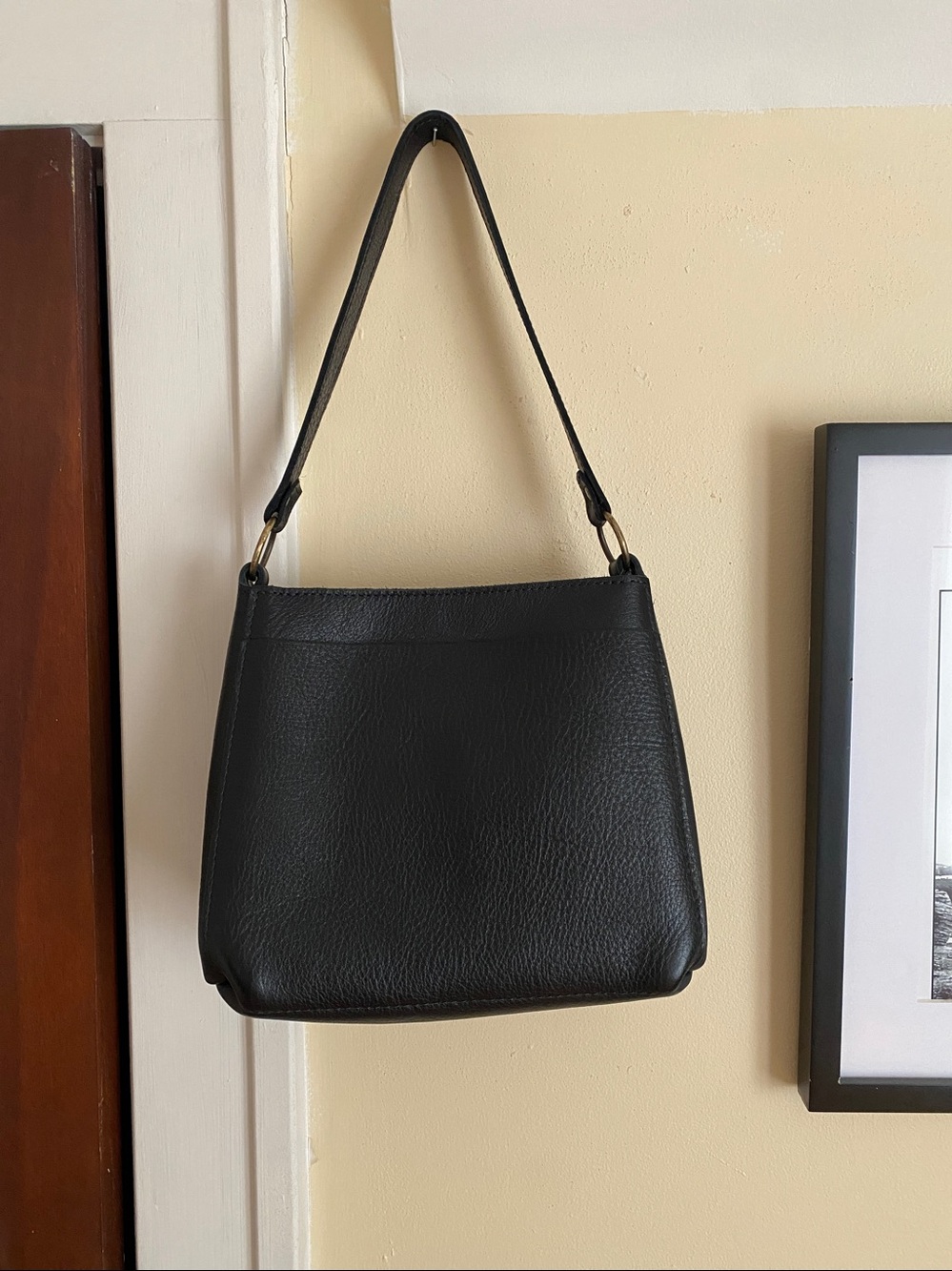 NWOT Portland Leather Goods Black Shoulder Bag - Picture 3 of 5